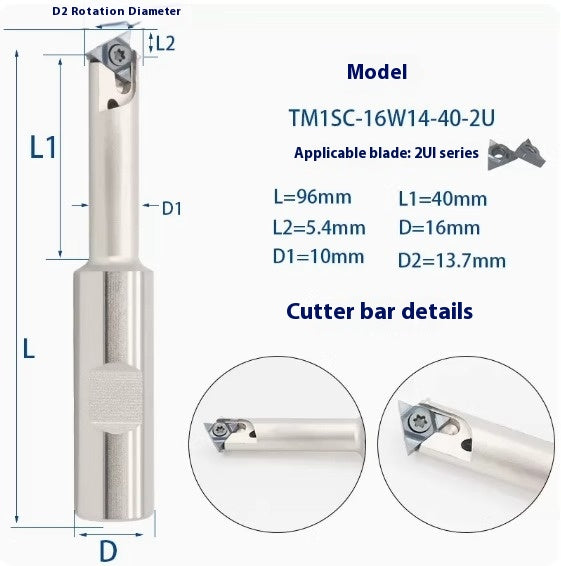 6036 SMT Deep Hole Thread Milling Toolholder Machining Center Single Thread Internal Coolant Milling Tool U-Thread Toolholder 11UI 16UI Shandong Denso Pricision Tools Co.,Ltd.